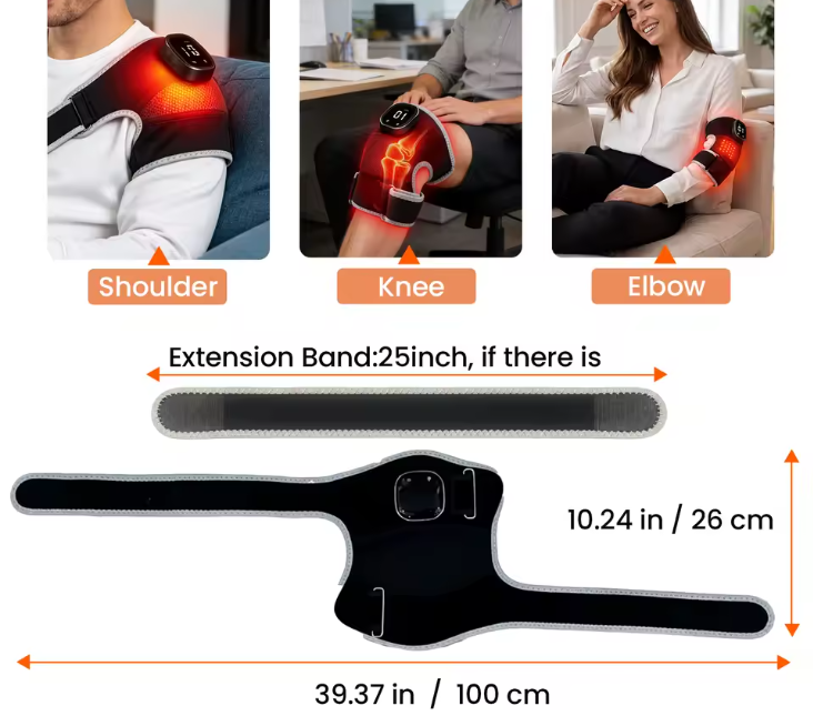 3-in-1 Red Light Therapy & Vibrating Joint Massage Wrap VIP