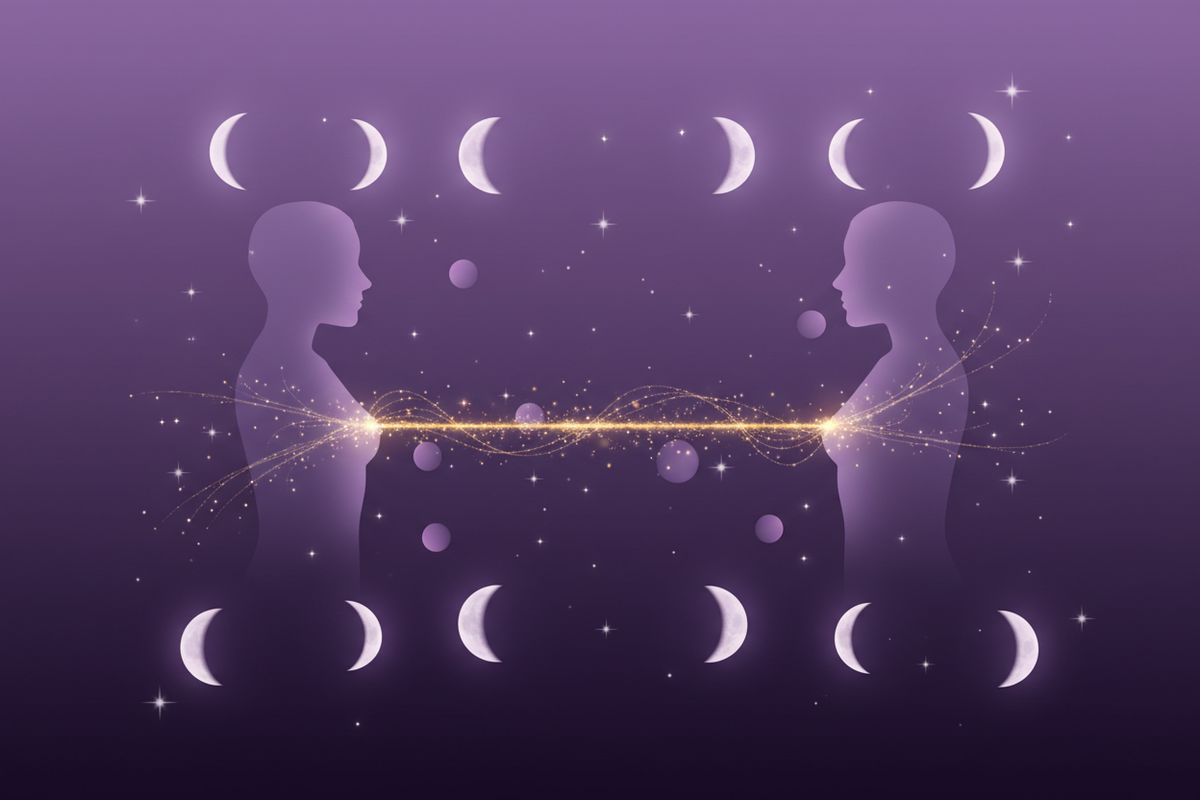 Virtual Consultation e-book cover with two silhouettes connected by a golden thread
