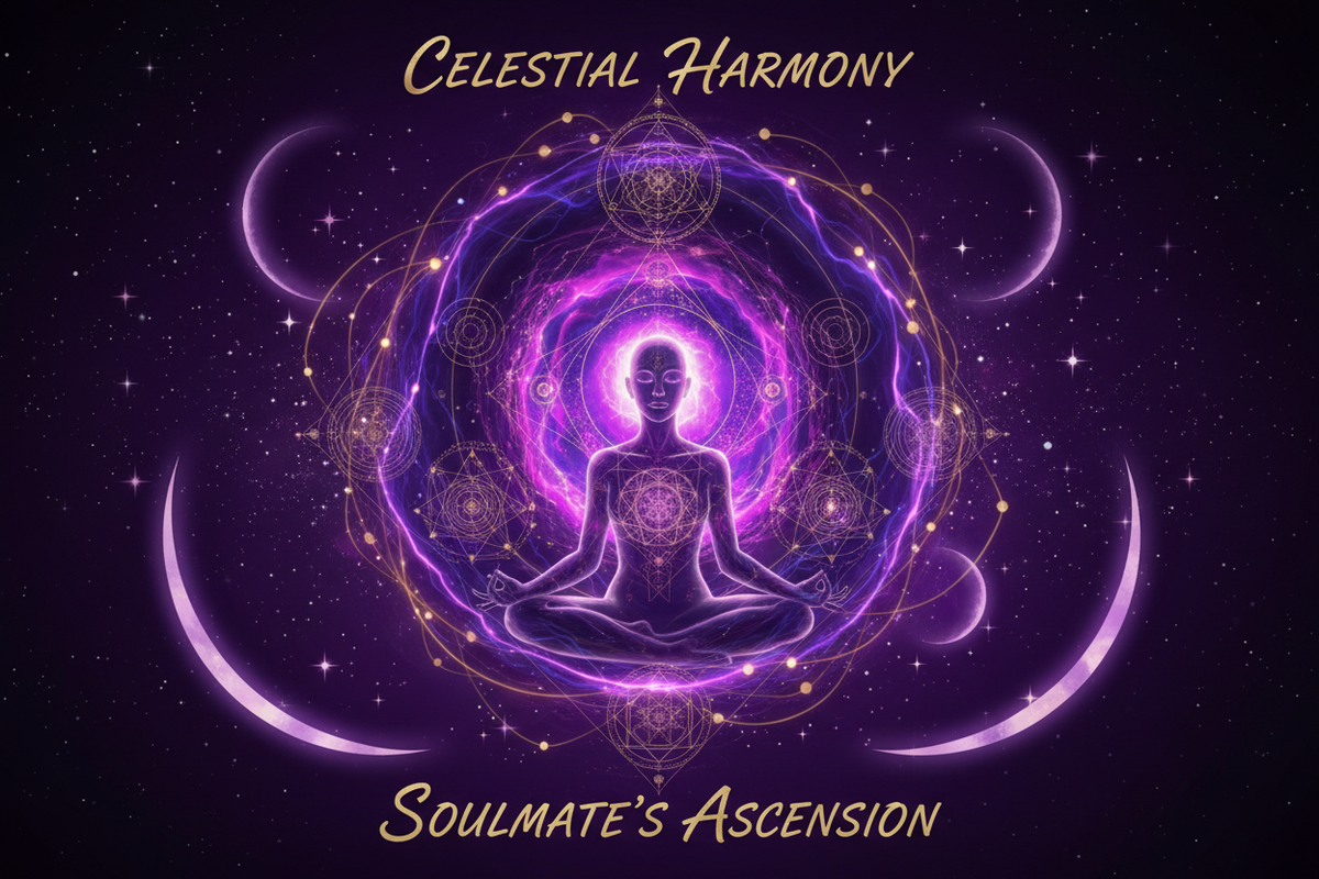 Advanced Session e-book cover with a meditating figure inside a glowing violet circle