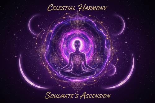Advanced Session e-book cover with a meditating figure inside a glowing violet circle